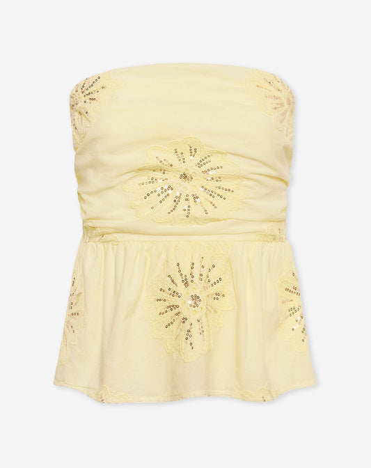 JODIE FLOWER PEPLUM TOP BOTERGEEL