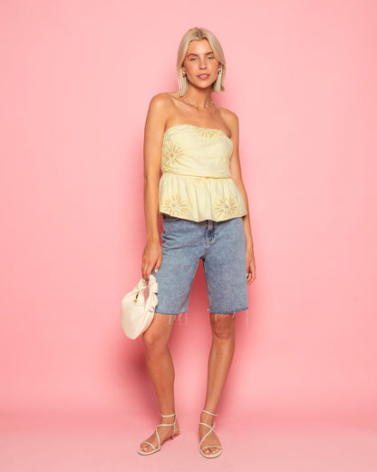 JODIE FLOWER PEPLUM TOP BOTERGEEL
