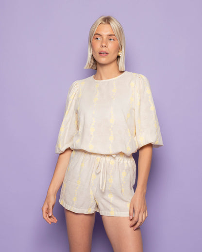 FLOWER COTTON SHORTS BOTERGEEL