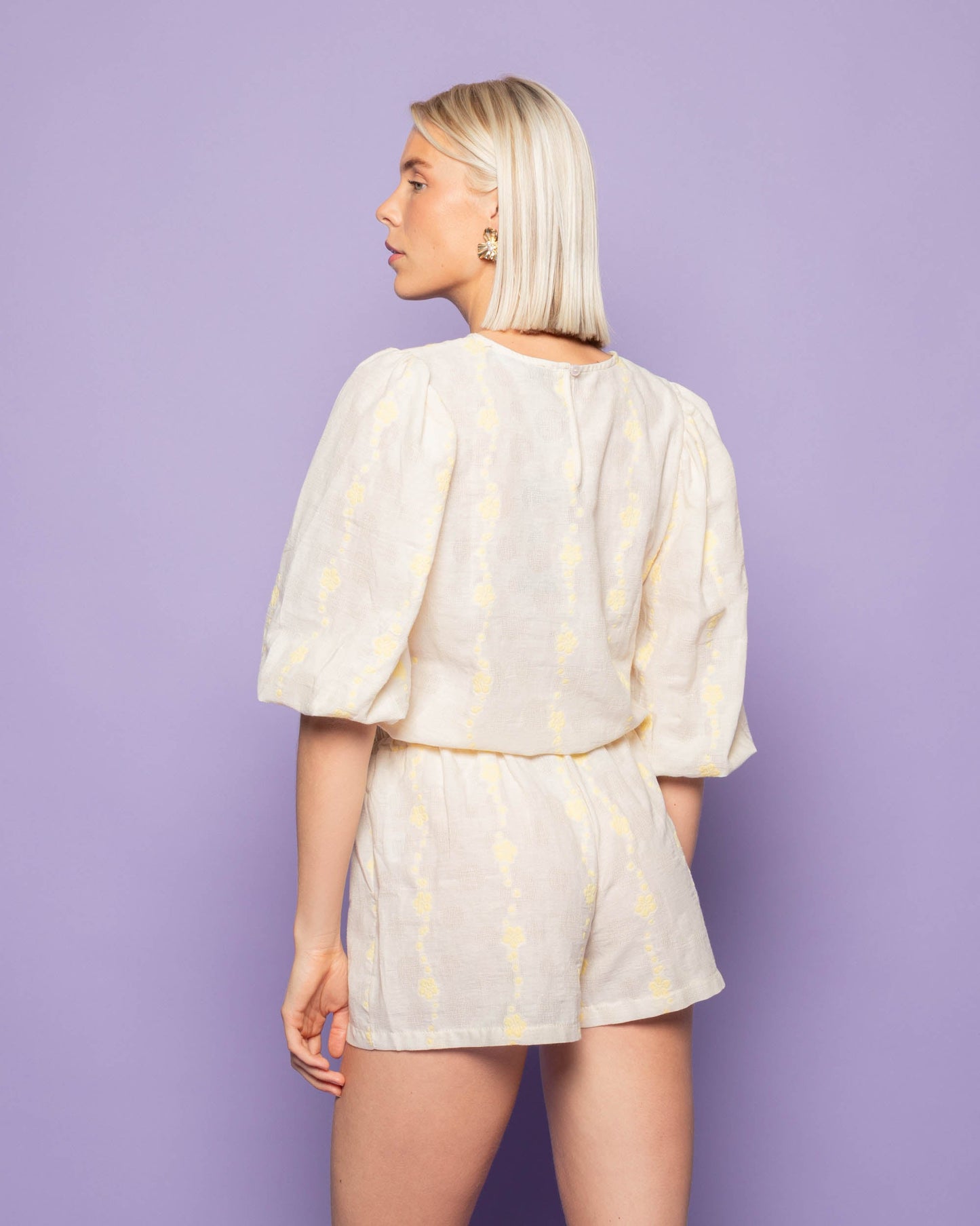 FLOWER COTTON SHORTS BOTERGEEL