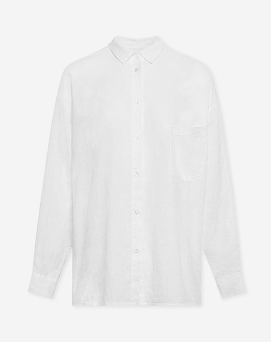 CARMEN LINEN OVERSIZED BLOUSE WIT