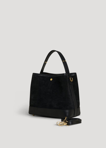 Borsa Kendy in Camoscio e Pelle Nera