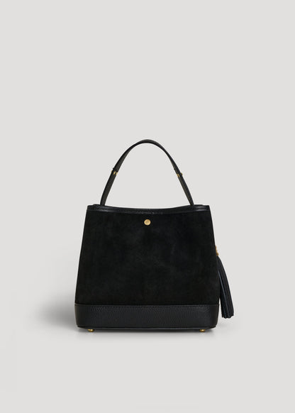 Borsa Kendy in Camoscio e Pelle Nera