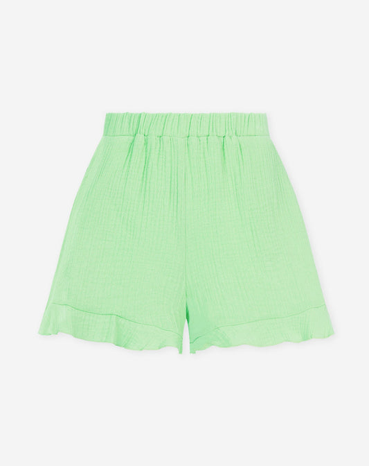 MOUSSELINE SHORTS PISTACHE