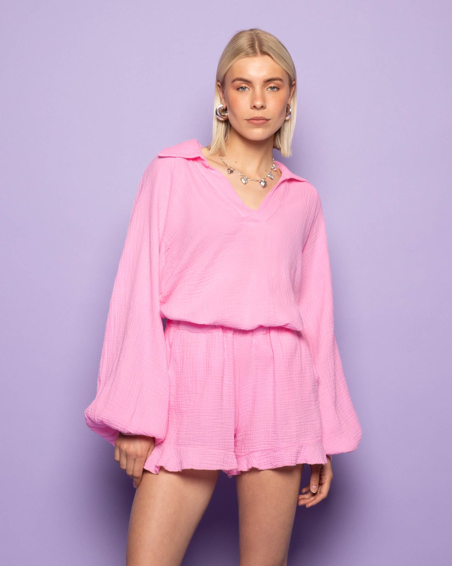 MOUSSELINE SHORTS HARD ROZE