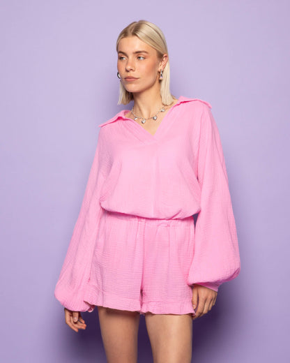 MOUSSELINE SHORTS HARD ROZE