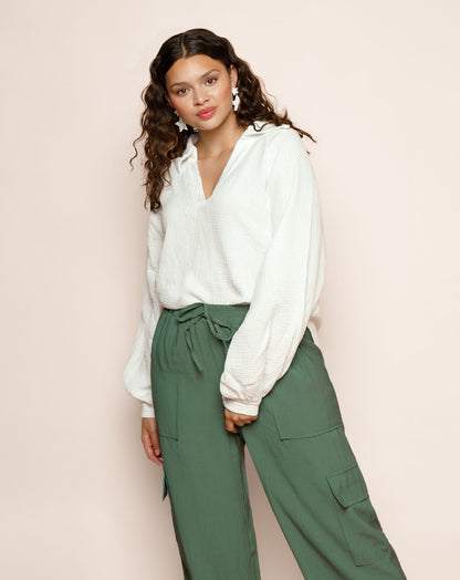 MOUSSELINE BLOUSE CRÈME