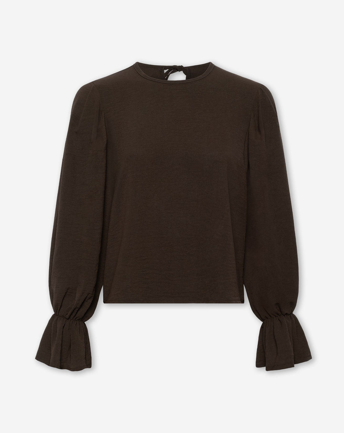 JULIE PLEATS LONG SLEEVE TOP BRUIN