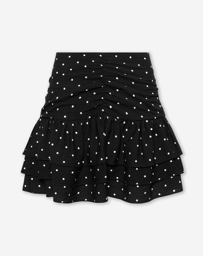 JAZMYN SMALL DOT SKIRT ZWART