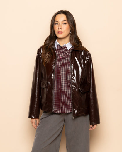 JULES LACQUER JACKET BRUIN