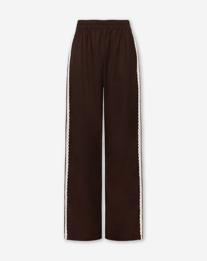 CROCHET TAPE PANTALON PETITE BRUIN