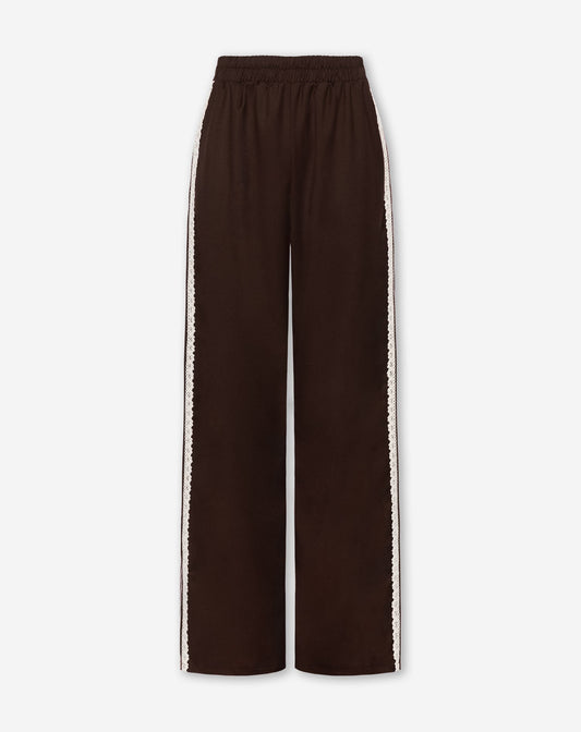 CROCHET TAPE PANTALON PETITE BRUIN