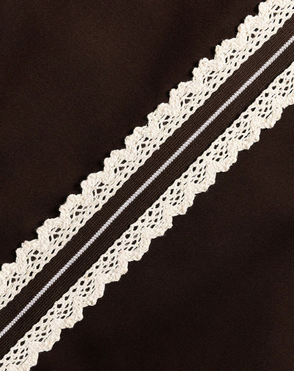 CROCHET TAPE PANTALON PETITE BRUIN