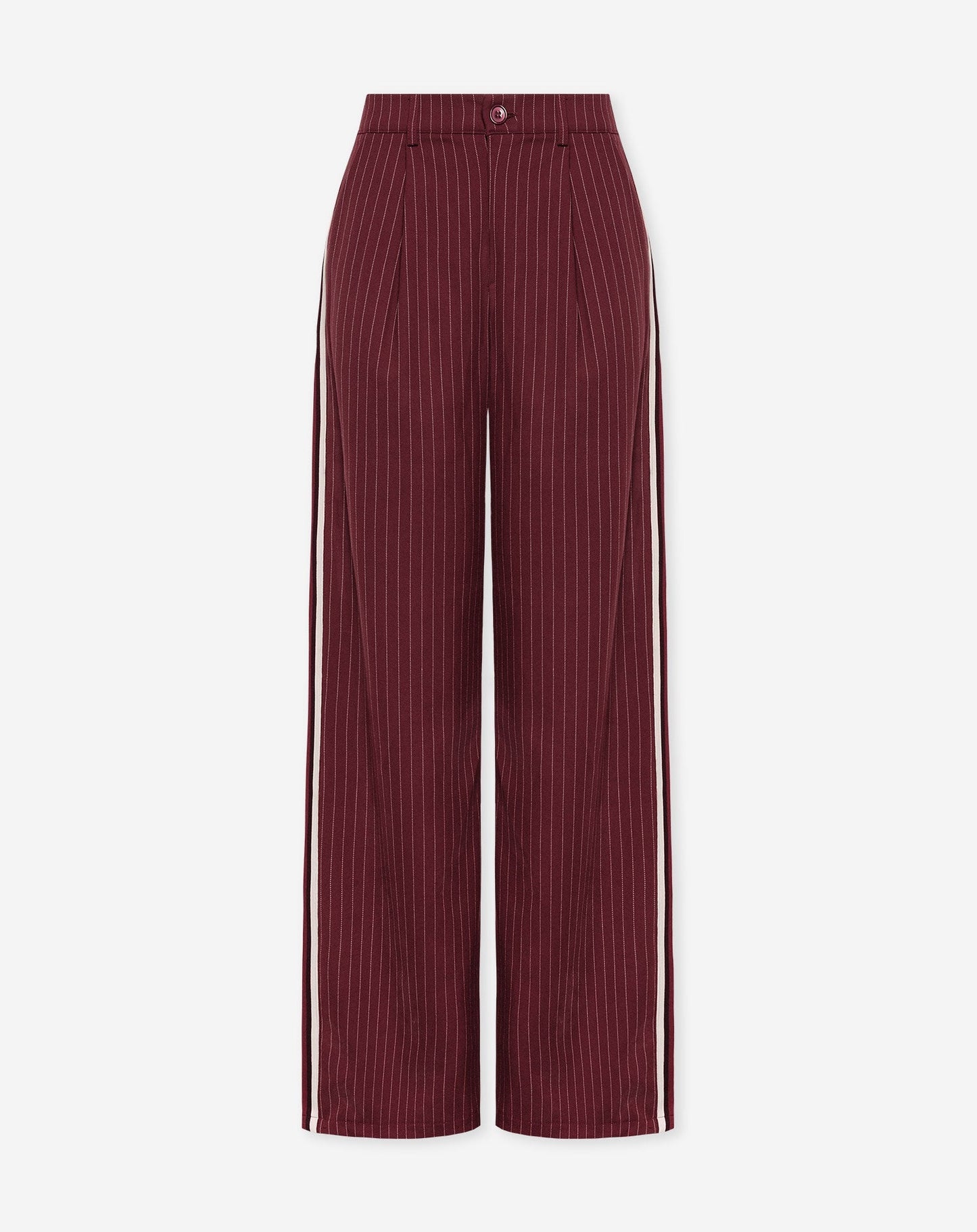TAPE PINSTRIPE PANTALON BURGUNDY