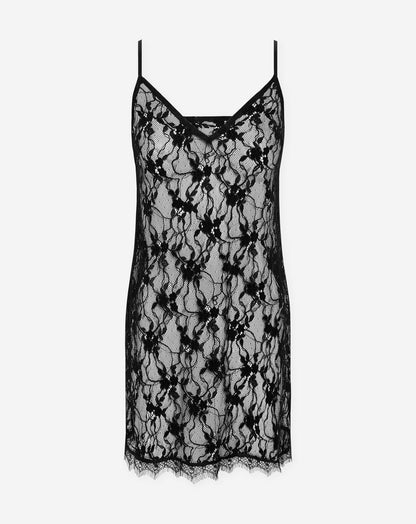 LACE CAMI DRESS ZWART