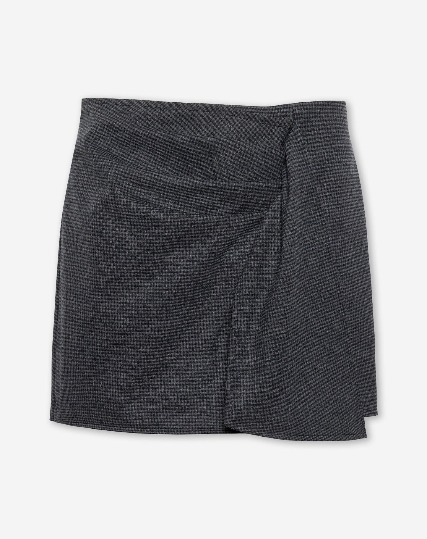 ELSIE FLAP CHECK SKORT DONKERGRIJS