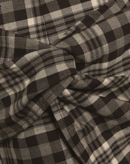 CHECK KNOTTED SKORT BRUIN