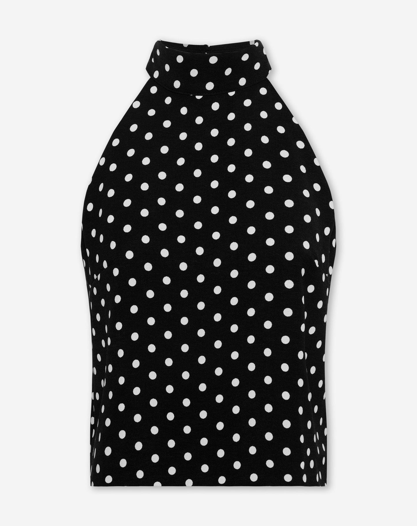 JULIE DOT HALTER TOP ZWART