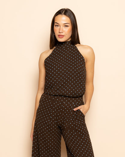 JULIE SMALL DOT PANTALON TALL BRUIN