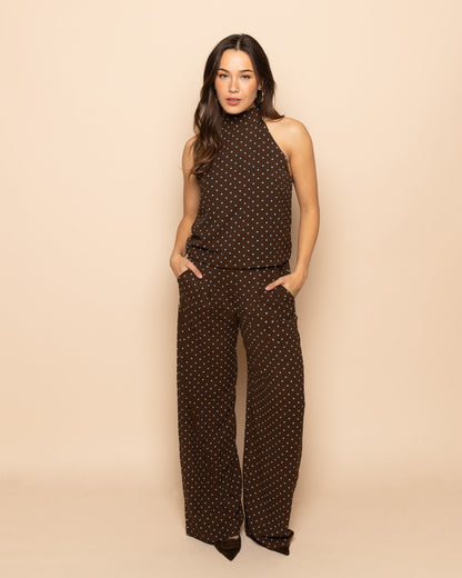 JULIE SMALL DOT PANTALON TALL BRUIN