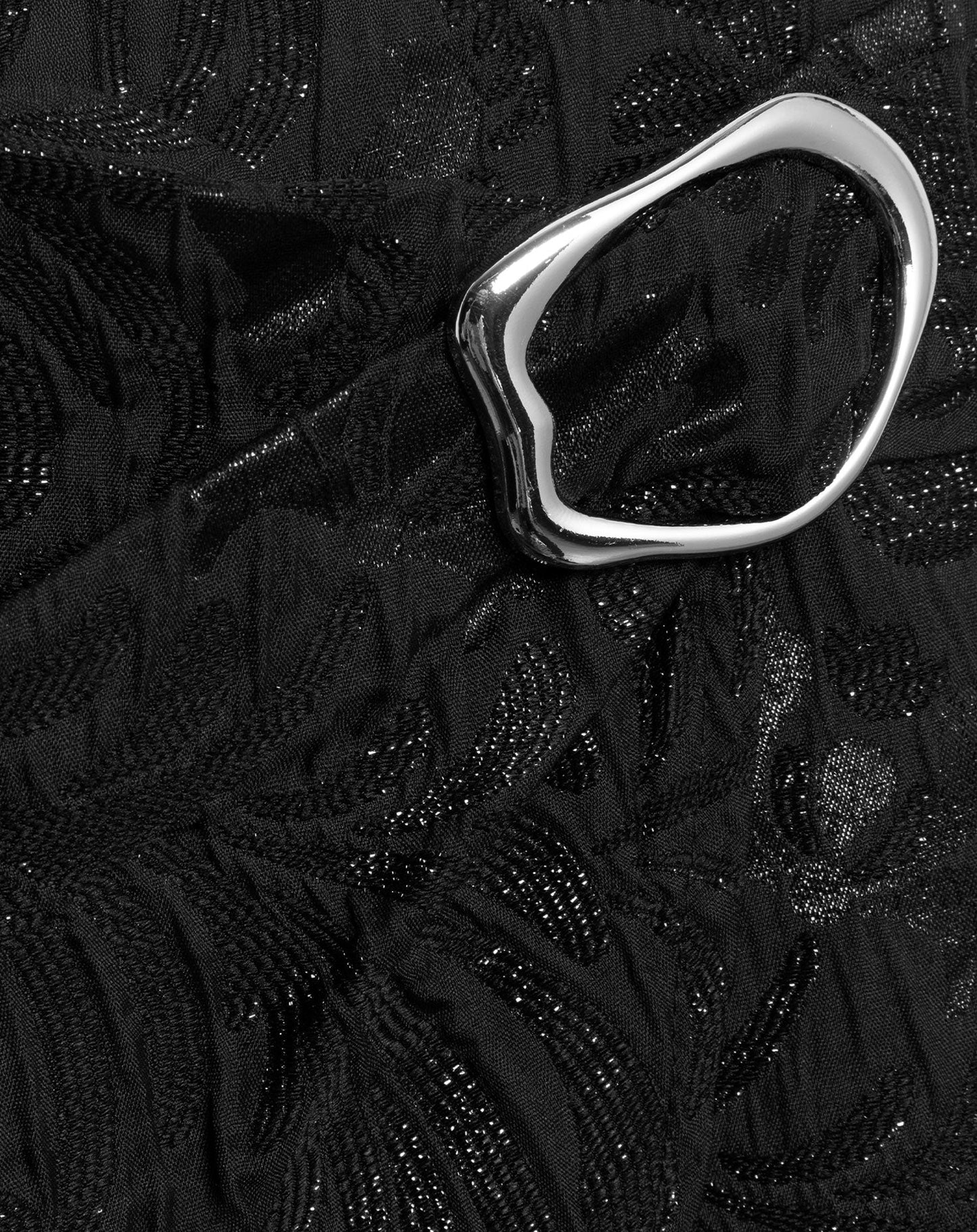 JACQUARD BUCKLE SKORT ZWART