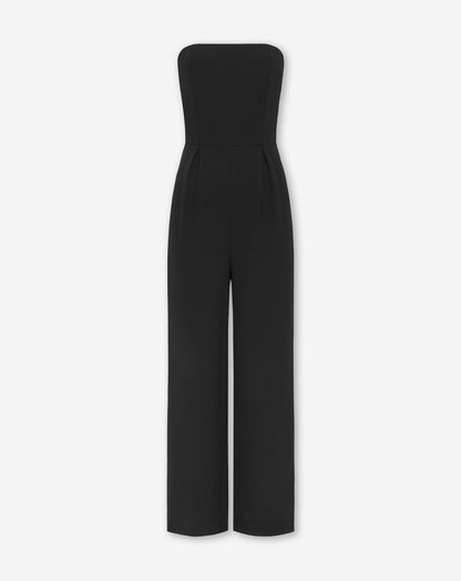 ISA STRAPLESS JUMPSUIT ZWART