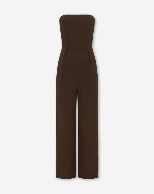 ISA STRAPLESS JUMPSUIT TALL BRUIN