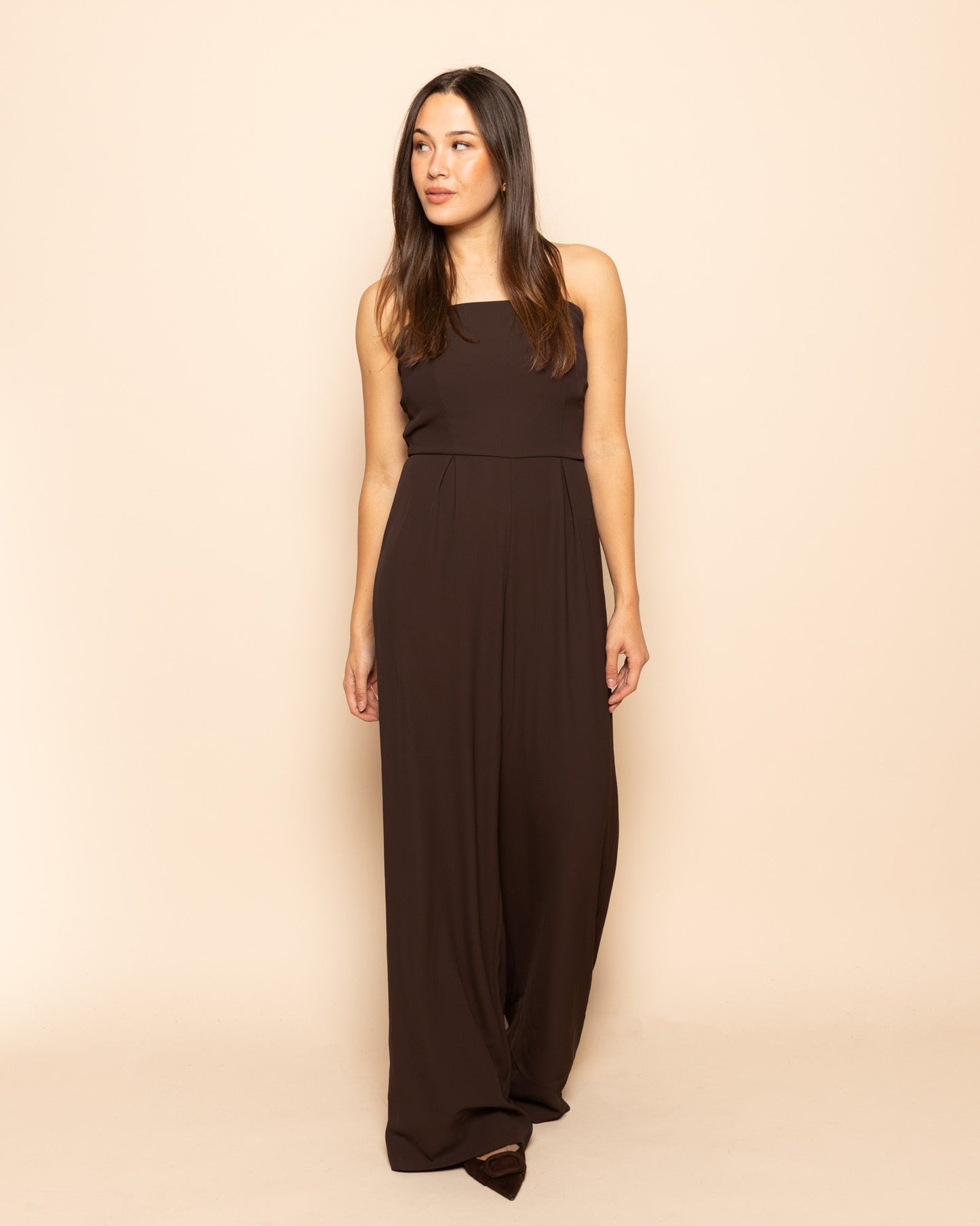 ISA STRAPLESS JUMPSUIT TALL BRUIN