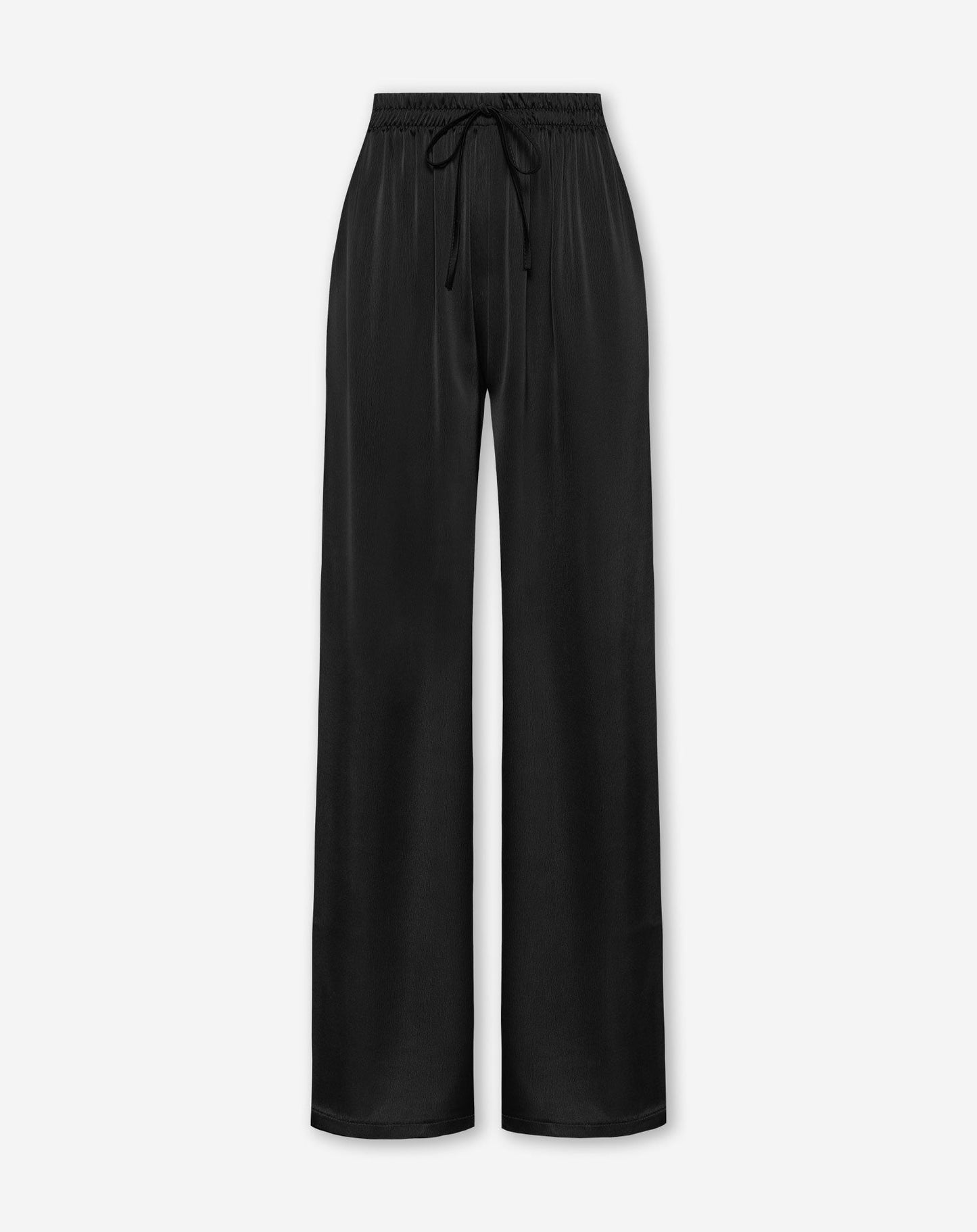 CARMEN SATIN PANTS TALL ZWART