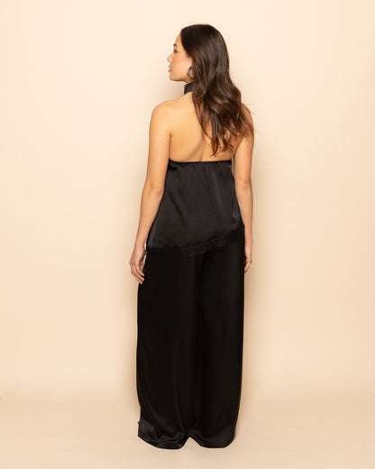 CARMEN SATIN PANTS ZWART