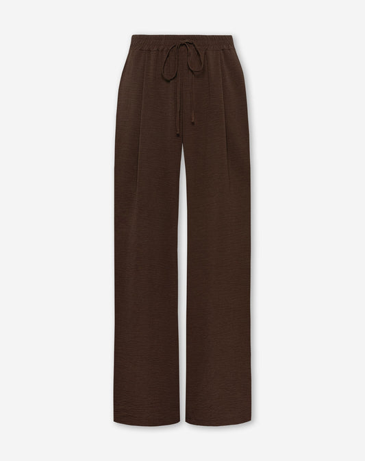 JULIE WIDE LEG PANTALON PETITE BRUIN