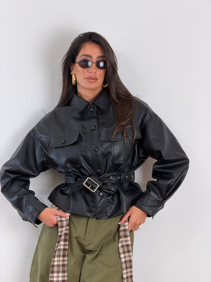Jacket ecopelle nero 8961