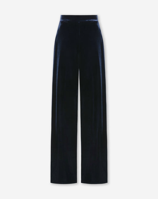 JULIE VELVET PANTALON TALL MARINEBLAUW