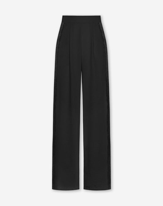 JULIE LACE TAPE PANTALON TALL ZWART