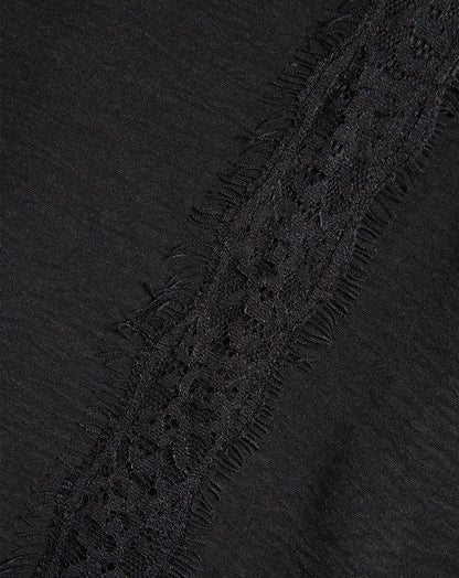 JULIE LACE TAPE PANTALON TALL ZWART