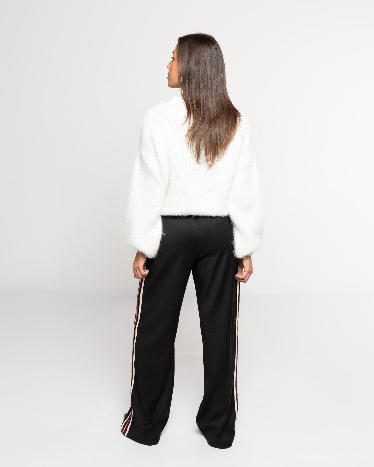 JUUL STRIPE TAPE PANTALON PETITE ZWART
