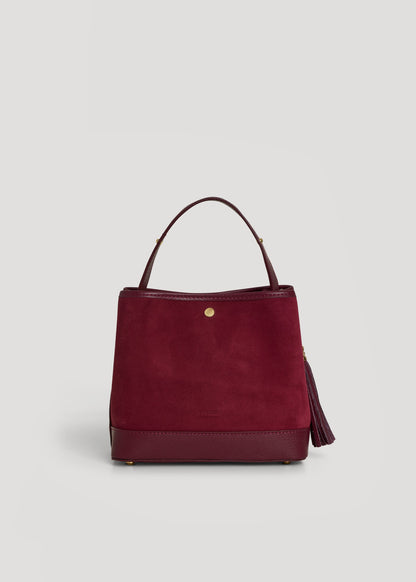 Borsa Kendy in Camoscio e Pelle Borgogna