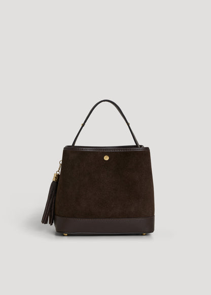 Borsa Kendy in Camoscio e Pelle Testa di Moro