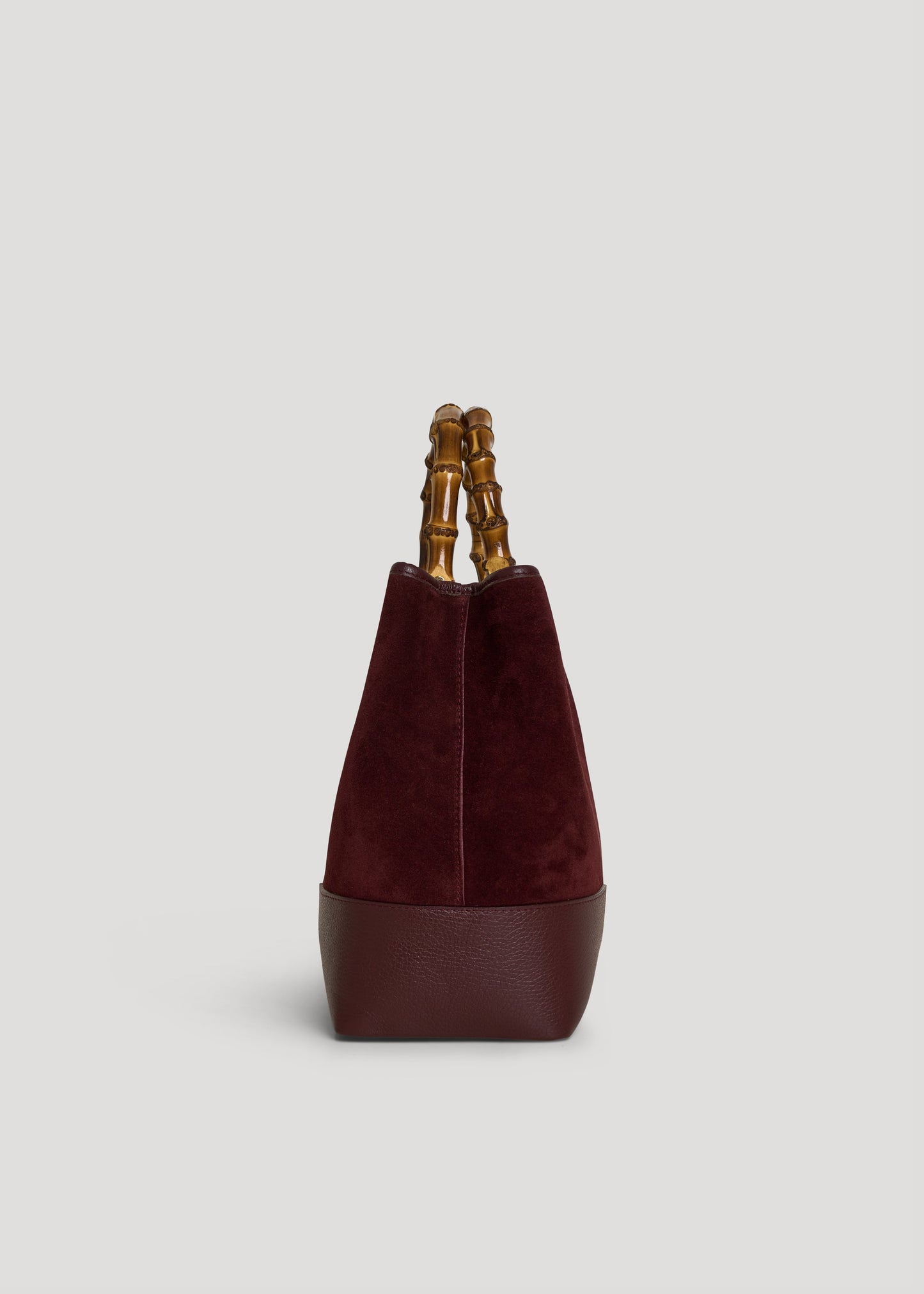 Borsa Bamboo Babe in Camoscio e Pelle Bordeaux