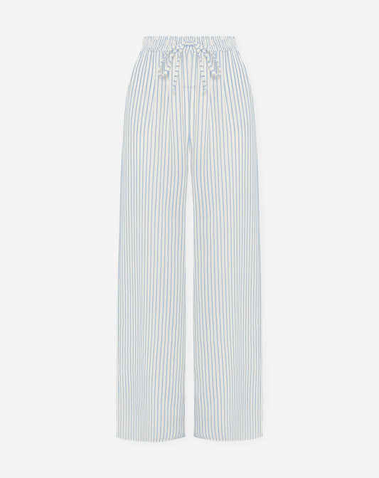CLARA STRIPE PANTALON PETITE LICHTBLAUW
