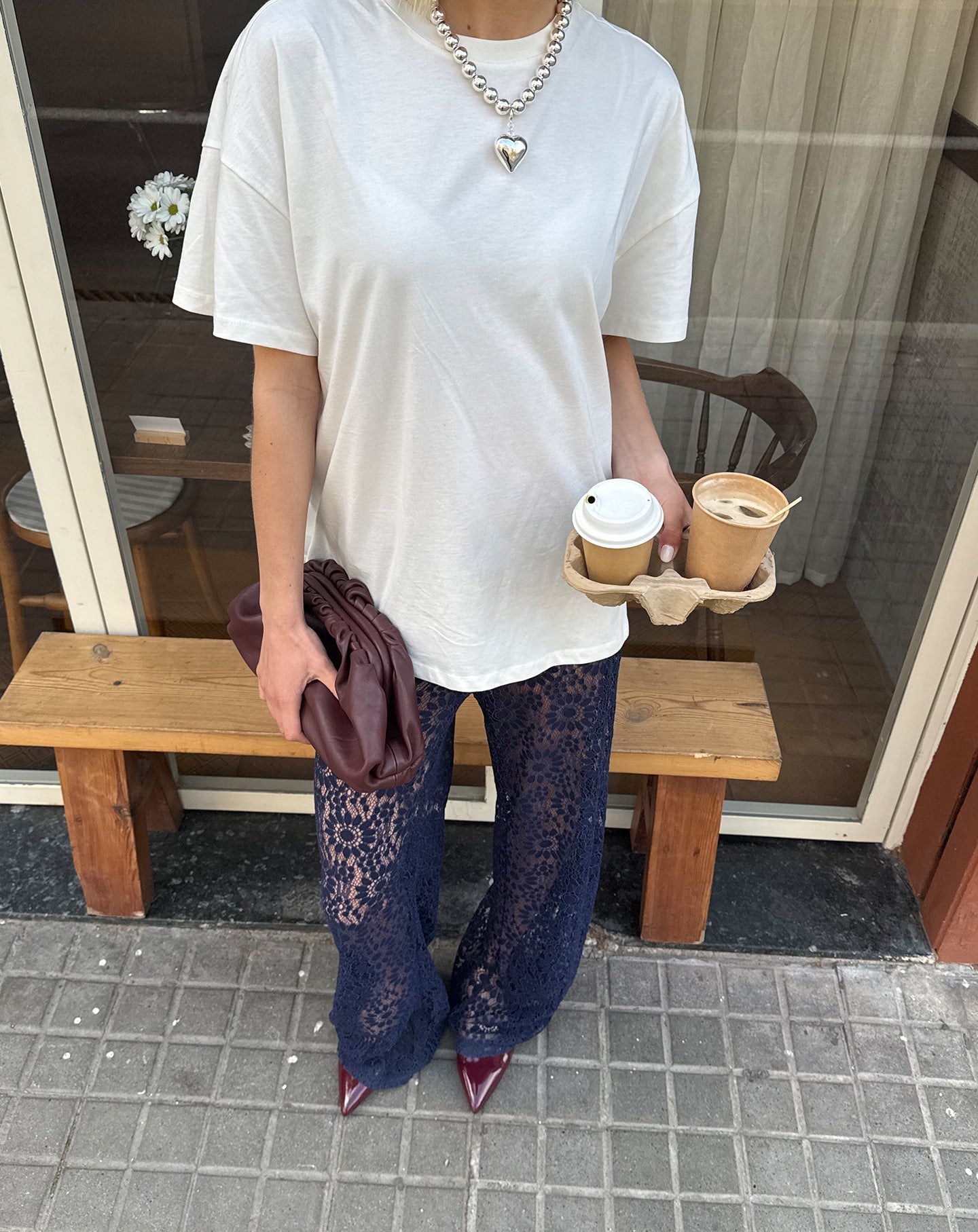 HOLLY LACE PANTS MARINEBLAUW