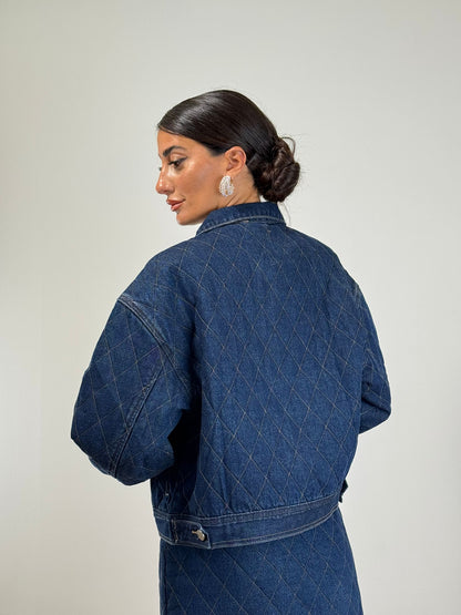 Giubbino jeans LUMINA trapuntato G186
