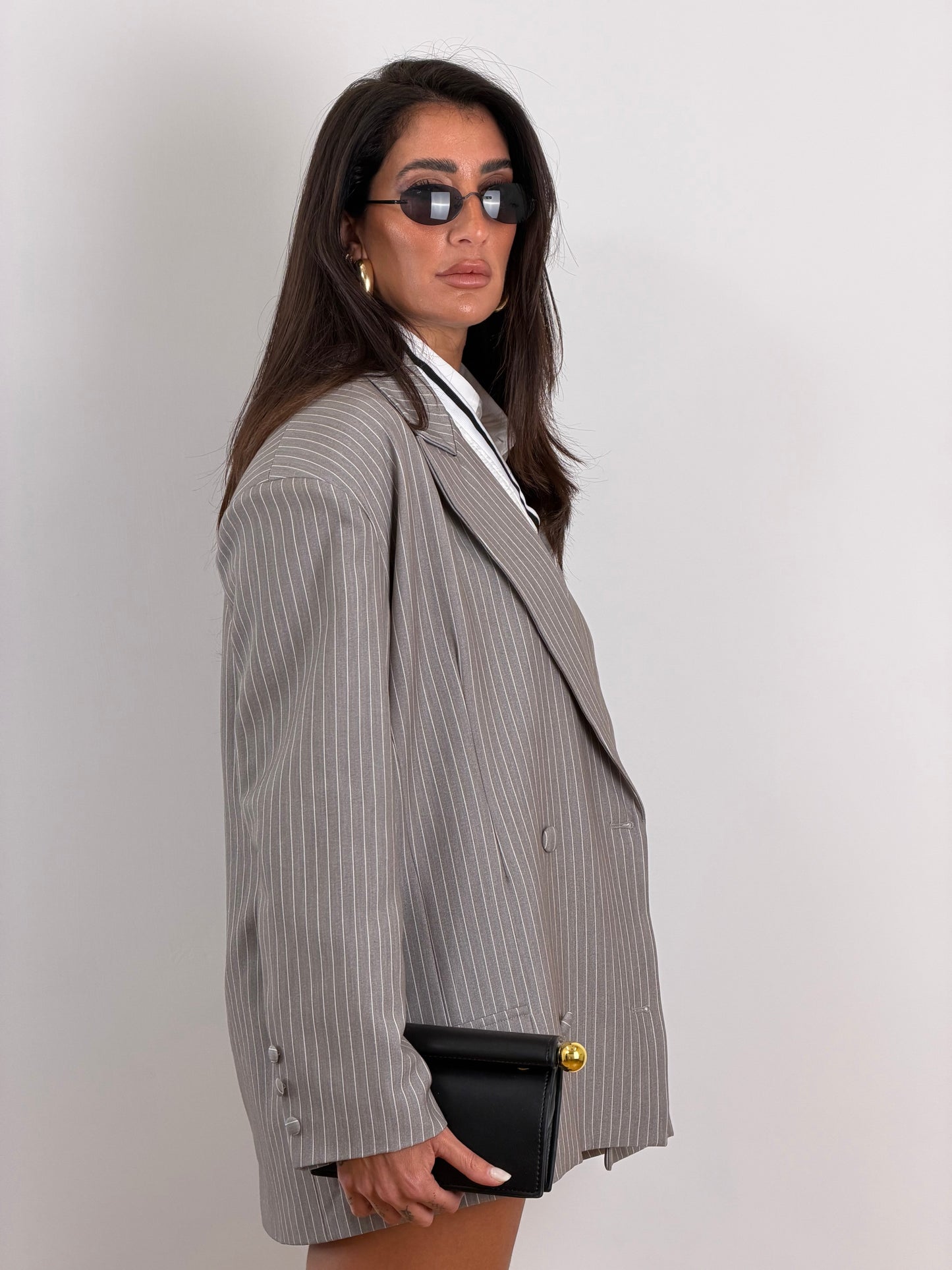 Blazer Grigio Gessato V13571