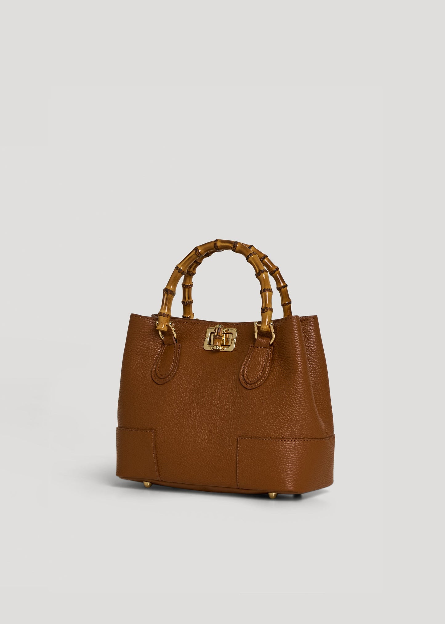 Borsa Bamboo Babe micro in pelle Dollaro Cuoio