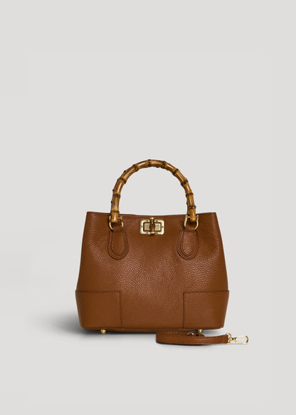 Borsa Bamboo Babe micro in pelle Dollaro Cuoio