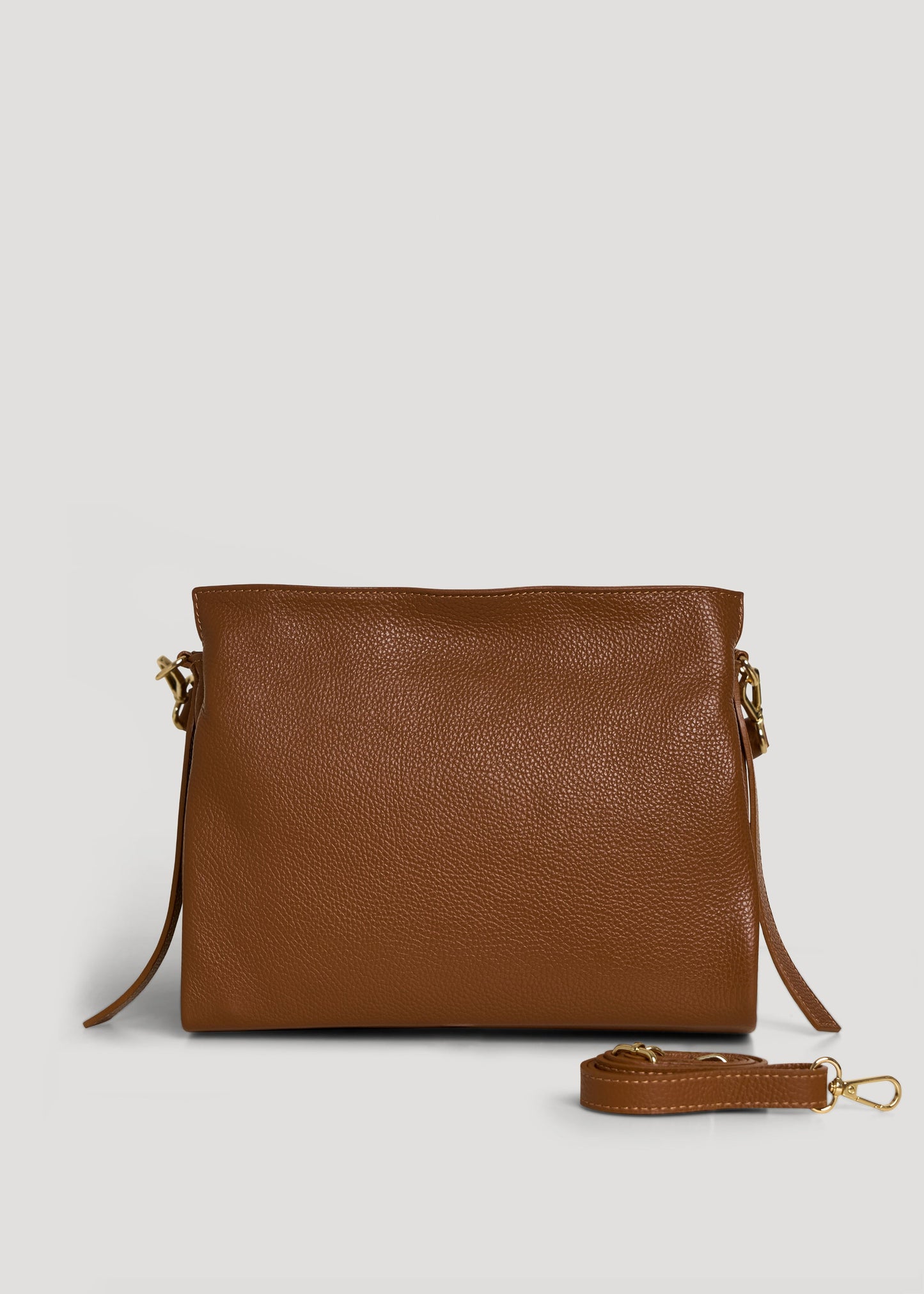 Borsa Braid in pelle Dollaro Cuoio