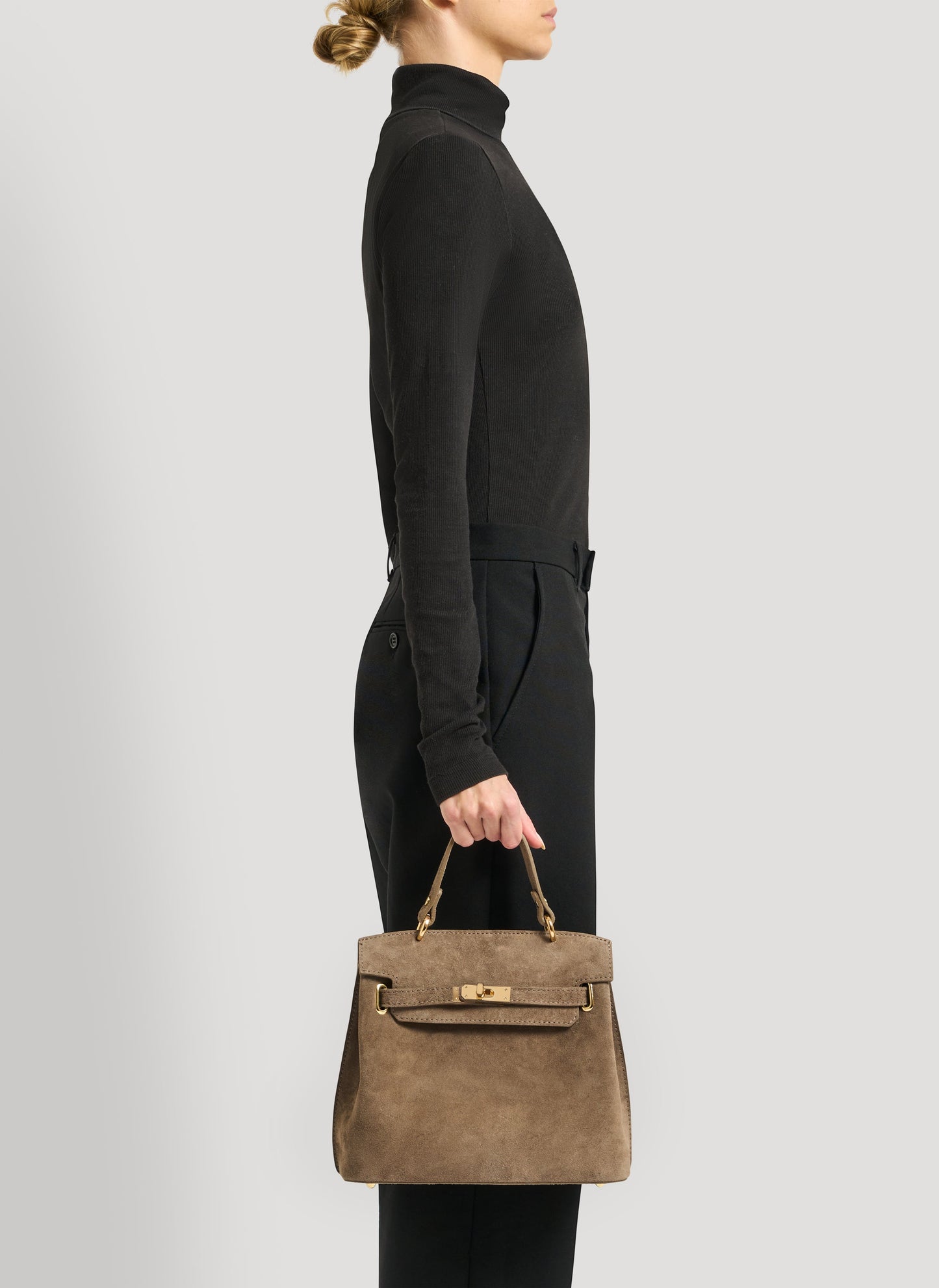 Borsa Giselle in Camoscio Taupe
