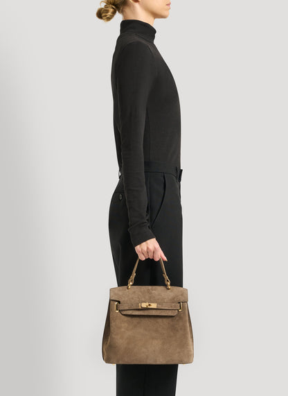 Borsa Giselle in Camoscio Taupe