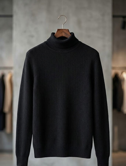 Jersey de algodón de cuello alto