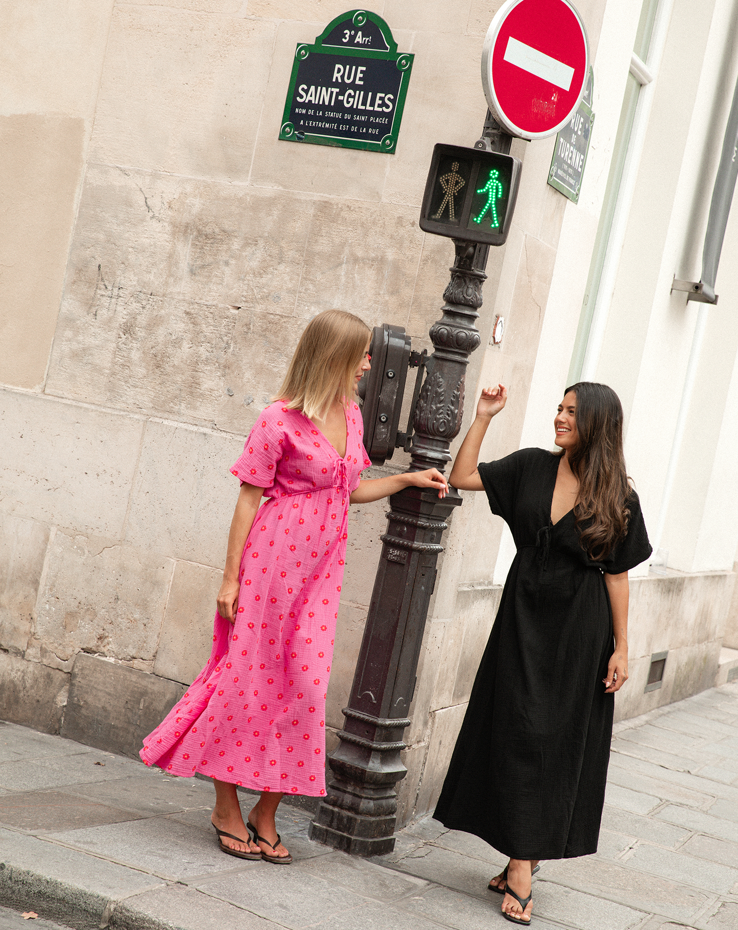 MOUSSELINE BOW MAXI DRESS ZWART